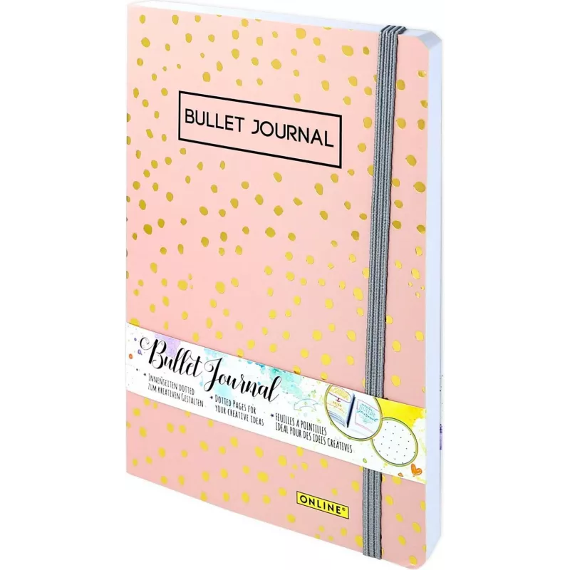 ONLINE Bullet Journal Spotlights Rose A5 pisteruudukko pehmeäkantinen monivärinen 70042