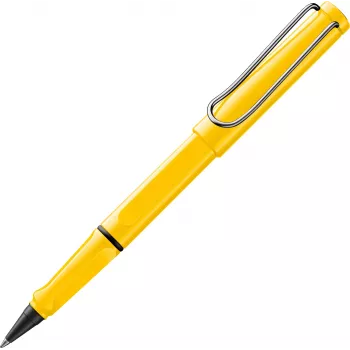 LAMY safari kuulakärkikynä keltainen kiiltävä ergonomisella kahvalla ja metalliklipsillä 1240180