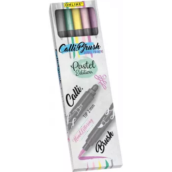 ONLINE USV 5 ONLINE® Calli.Brush Double Pastel sivellinkynät sekalaiset värit (19079)