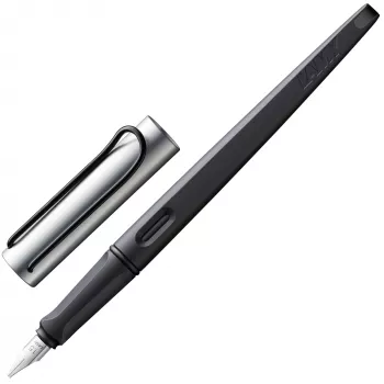 LAMY joy 011 AL täytekynä musta/alumiini leveä kärki (1215881)
