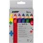 LAMY 3plus värikynät, 6 kpl:n setti, ergonominen kolmiomainen, erittäin paksu murtumaton lyijy, eri värejä 1222002