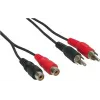 Good Connections 2x RCA plugi 2x RCA liittimeen stereoäänen jatkokaapeli, 1,5 m, musta AS-2CV2