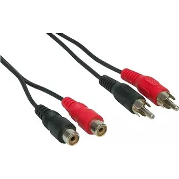 Good Connections 2x RCA plugi 2x RCA liittimeen stereoäänen jatkokaapeli, 1,5 m, musta AS-2CV2