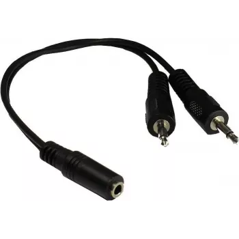GoodConnections AD-35B2S audio-Y-sovitin 3,5 mm stereoliitin 2x RCA monourosliittimeen 20 cm niklattu musta