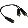 GoodConnections AD-35B2S audio-Y-sovitin 3,5 mm stereoliitin 2x RCA monourosliittimeen 20 cm niklattu musta