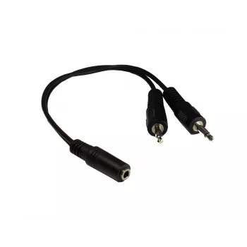GoodConnections AD-35B2S audio-Y-sovitin 3,5 mm stereoliitin 2x RCA monourosliittimeen 20 cm niklattu musta