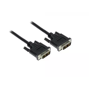 GoodConnections DVI-D Single Link -kaapeli 18+1 uros-uros 1,8 m musta kullattu kaksinkertaisesti suojattu HDCP 1920x1200 4310-DD2