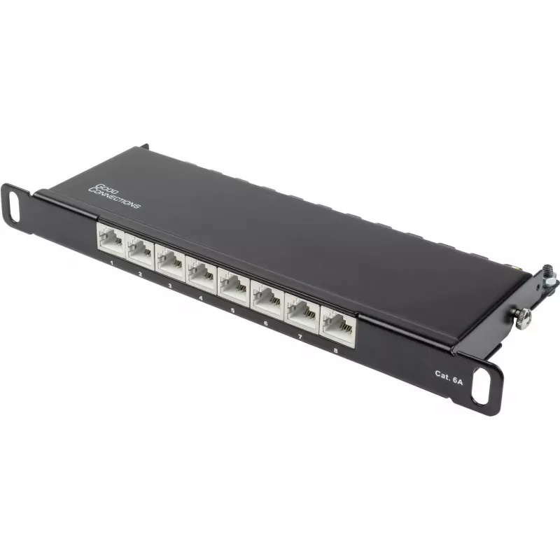 GoodConnections Alcasa GC-N0130 Cat6a suojattu RJ45 Keystone -moduuli - 10GbE 22-26 AWG musta