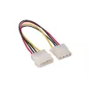 GoodConnections 5,25 tuuman 4-pin Molex virran jatkokaapeli, sisäinen, 20cm (5021-4VL)