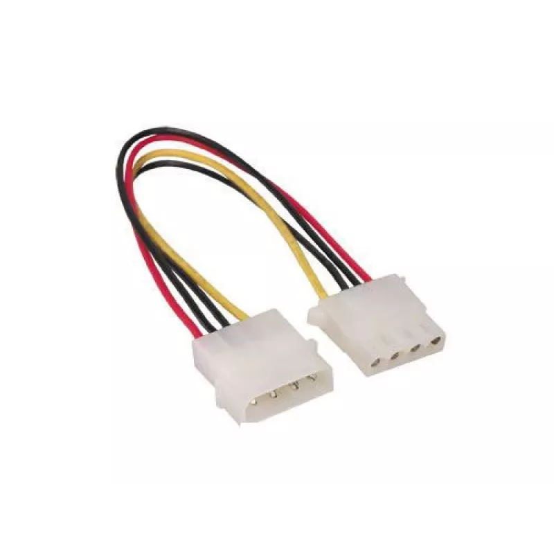 GoodConnections 5,25 tuuman 4-pin Molex virran jatkokaapeli, sisäinen, 20cm (5021-4VL)