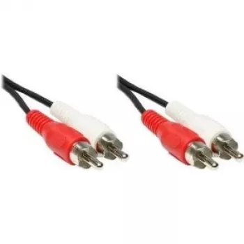 GoodConnections stereo-RCA-äänikaapeli, 2x RCA uros - 2x RCA uros, 1,5 m, musta 5901-D