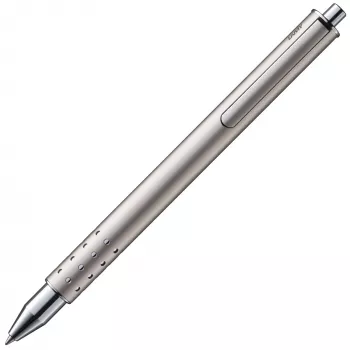 LAMY Swift palladium mustekynä - sisäänvedettävä klipsi, metallirunko, keskikokoinen musta muste 1226052