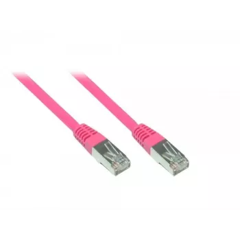 GoodConnections RNS patch-kaapeli lukituskielekkeen suojalla, Cat. 5e, SF/UTP, PVC, 100 MHz, magenta, 7,5 m (855M-075)