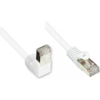 GoodConnections Cat. 5e F/UTP patch-kaapeli, 3m, valkoinen, kulma suoraan RJ45 805W-030EWI