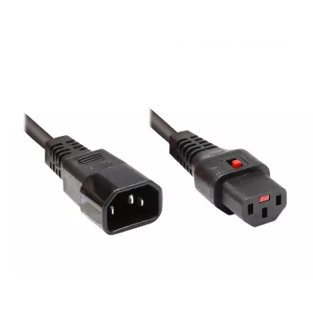 GoodConnections Alcasa C14/C13 jatkojohto 1 m musta 10A 250V 1600-IEC10