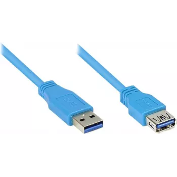 GoodConnections USB 3.0 jatkokaapeli A-uros - A-naaras, sininen, 1 m (2711-B01)