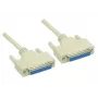 GoodConnections nullmodem-kaapeli, DB25 naaras - DB25 naaras, 3 m, nikkelöity, kaksinkertaisesti suojattu, musta 4030-3
