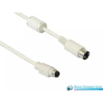 Good Connections PS/2 - AT näppäimistöadapterikaapeli (Mini DIN 6-pin uros - DIN 5-pin uros, 0,2 m, musta) 4251-STS