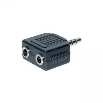 GoodConnections AD-352BU audio Y-adapterikaapeli 3,5 mm stereo uros - 2x 3,5 mm stereo naaras 20 cm musta