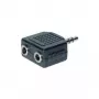 GoodConnections AD-352BU audio Y-adapterikaapeli 3,5 mm stereo uros - 2x 3,5 mm stereo naaras 20 cm musta
