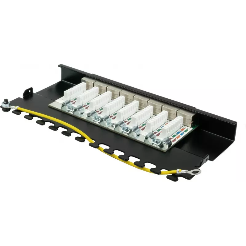 GoodConnections Alcasa GC-N0118 Cat.6a suojattu keystone-moduuli, työkaluton, RJ45, 10G, musta