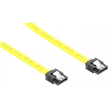 GoodConnections SATA III 6 Gb/s kaapeli metalliklipsillä, 0,30 m, keltainen 5047-A03Y