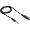 GoodConnections 3,5 mm 4-napainen TRRS jatkokaapeli, uros-naaras, 2 m, musta AS-35V4B2