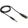 GoodConnections 3,5 mm TRRS audiojatkokaapeli, uros-naaras, 5 m, musta AS-35V4B5
