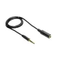 GoodConnections 3,5 mm TRRS audiojatkokaapeli, uros-naaras, 5 m, musta AS-35V4B5