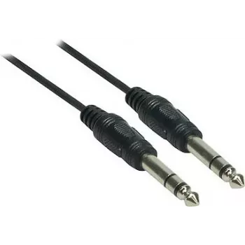 Good Connections 6,3 mm plugi - 6,3 mm plugi audiokaapeli, 1,5 m, nikkelöity, musta 1963-015