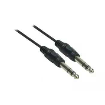Good Connections 6,3 mm plugi - 6,3 mm plugi audiokaapeli, 1,5 m, nikkelöity, musta 1963-015