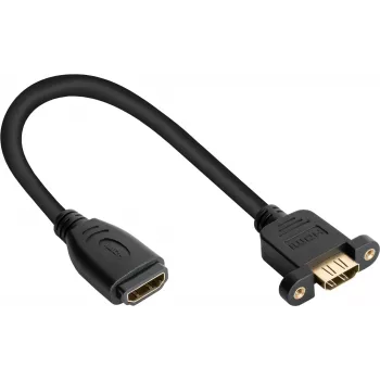 Good Connections HDMI-asennuskaapeli, HDMI Type-A liitin paneeliasennusliittimeen, 0,3 m, musta HDMI-AD23