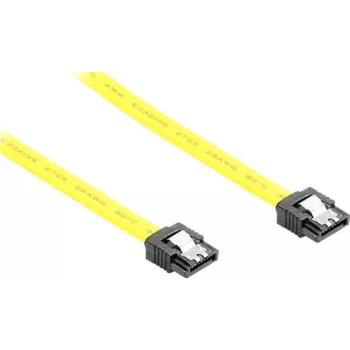 GoodConnections SATA 6 Gb/s -kaapeli metalliklipsillä, 0,50 m, keltainen 5047-A05Y