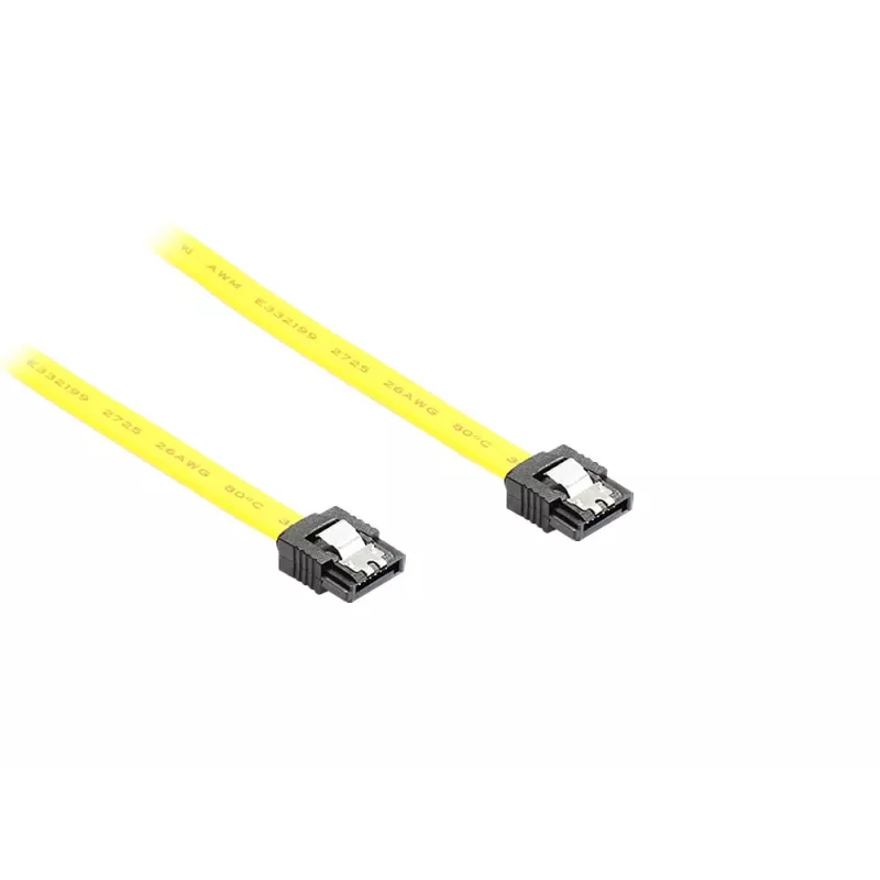 GoodConnections SATA 6 Gb/s -kaapeli metalliklipsillä, 0,50 m, keltainen 5047-A05Y