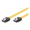 GoodConnections SATA 6 Gb/s -kaapeli metalliklipsillä, 0,50 m, keltainen 5047-A05Y