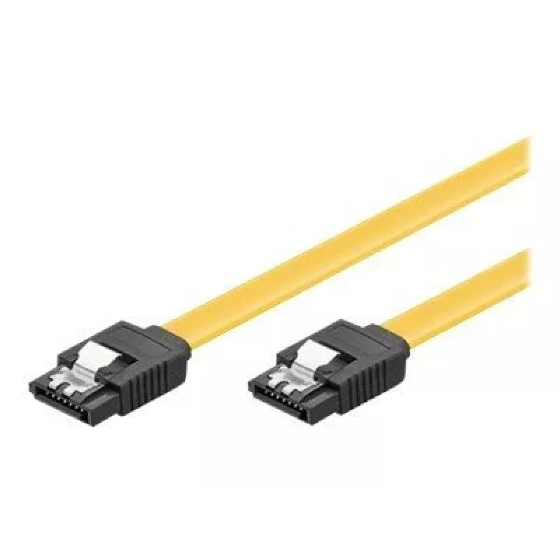 GoodConnections SATA 6 Gb/s -kaapeli metalliklipsillä, 0,50 m, keltainen 5047-A05Y