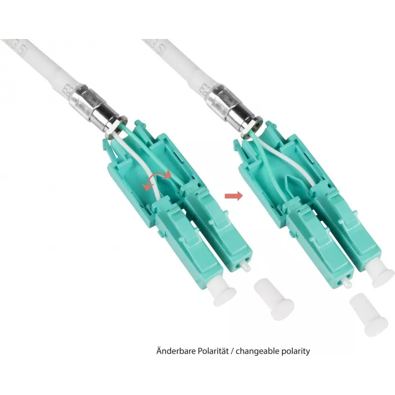 GoodConnections Alcasa LW-U820LC3 duplex multimode OM3 LC-LC kuitu-patchkaapeli, 20 m, aqua