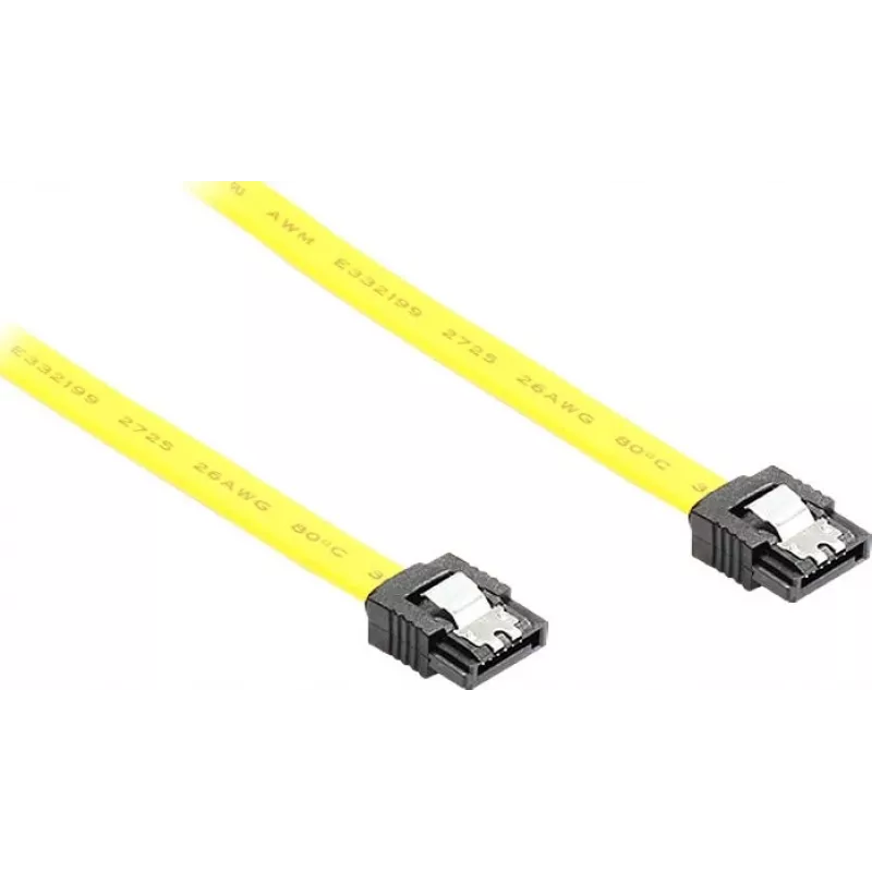 GoodConnections SATA 6 Gb/s -kaapeli metalliklipsillä, 0,70 m, keltainen 5047-A07Y