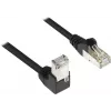 GoodConnections Cat. 5e F/UTP patchkaapeli, 2m, musta, 90° suoraan RJ45 805S-020EWI