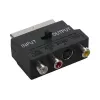 GoodConnections Alcasa 5525-3CU SCART - 3x RCA + S-Video -adapteri suuntakytkimellä, musta