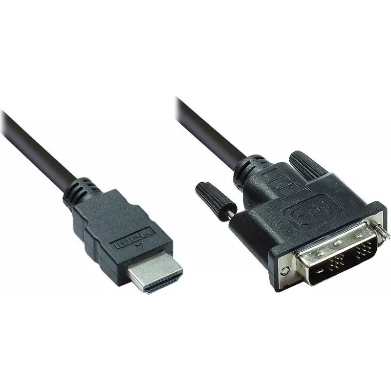 Good Connections HDMI - DVI-D Single Link -videokaapeli 1 m musta 4510-DD1