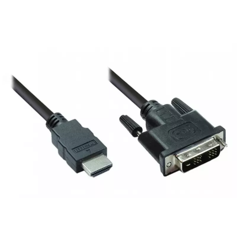 Good Connections HDMI - DVI-D Single Link -videokaapeli 1 m musta 4510-DD1