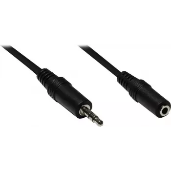 GoodConnections AS-35V3 3,5 mm stereo-audiojatkokaapeli, uros - naaras, 3 m, musta