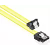 GoodConnections SATA 6 Gb/s -kaapeli metalliklipsulla, kulma, 0,50 m, keltainen 5047-AW05Y