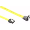 GoodConnections SATA 6 Gb/s -kaapeli metalliklipsulla, kulma, 0,50 m, keltainen 5047-AW05Y