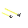 GoodConnections SATA 6 Gb/s -kaapeli metalliklipsulla, kulma, 0,50 m, keltainen 5047-AW05Y
