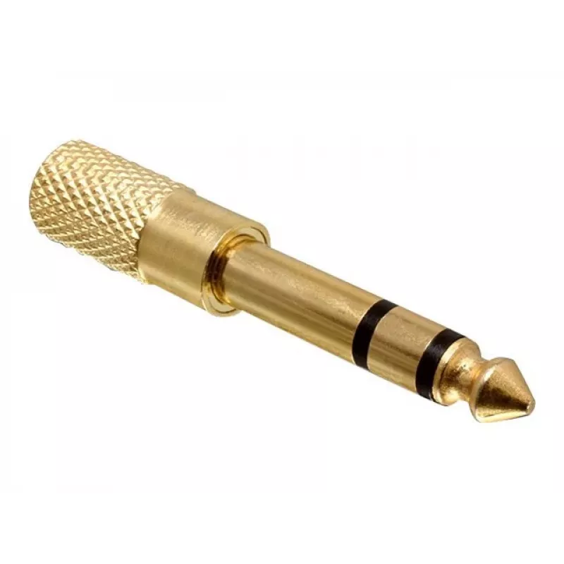 Delock 65361 audioadapteri 6,35 mm jakkiliitin 3,5 mm jakkiliitäntään 3-pin TRS metalli