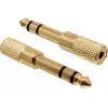 Delock 65361 audioadapteri 6,35 mm jakkiliitin 3,5 mm jakkiliitäntään 3-pin TRS metalli