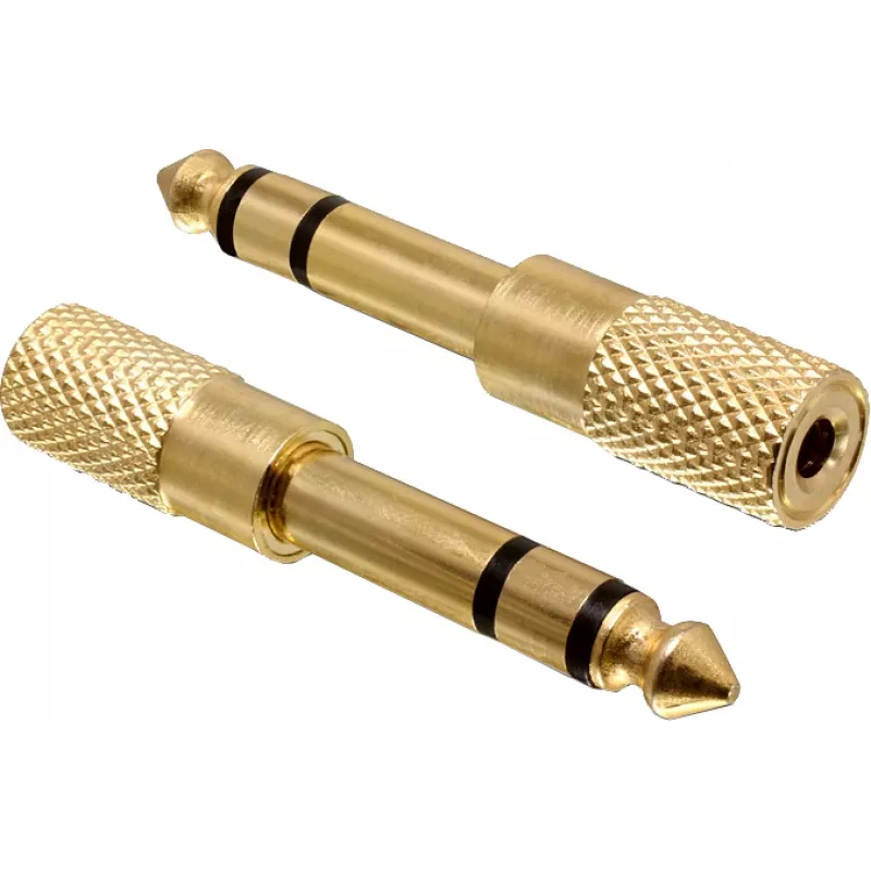 Delock 65361 audioadapteri 6,35 mm jakkiliitin 3,5 mm jakkiliitäntään 3-pin TRS metalli