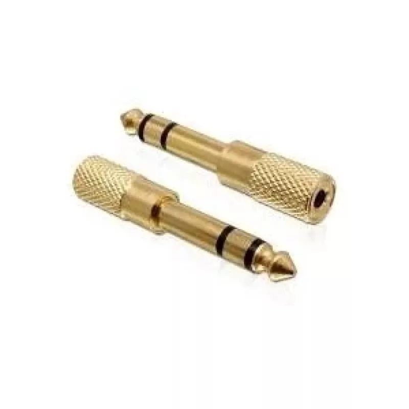 Delock 65361 audioadapteri 6,35 mm jakkiliitin 3,5 mm jakkiliitäntään 3-pin TRS metalli